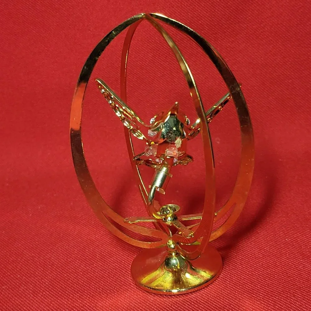 Mascot USA 24K Gold Plated Australian Crystal Hummingbird Figurine Collectible D